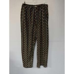 Calvin Klein Sleepwear Logo Print Lounge Pants Black Red Size L